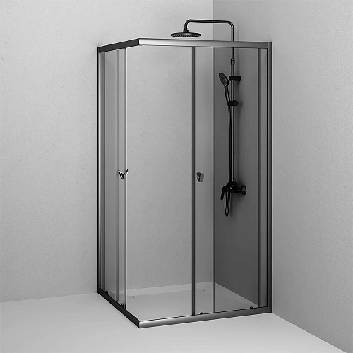 Душевой уголок AM.PM Sunny W87G-403-100100-BT 100x100 черный, стекло прозрачное Душевой уголок AM.PM Sunny W87G-403-100100-BT 100x100 черный, стекло прозрачное