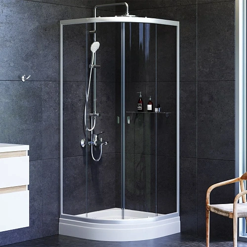 Душевой уголок AM.PM X-Joy Twin Slide W88G-205-080MT 80x80 без поддона, профиль матовый хром, стекло Душевой уголок AM.PM X-Joy Twin Slide W88G-205-080MT 80x80 без поддона, профиль матовый хром, стекло