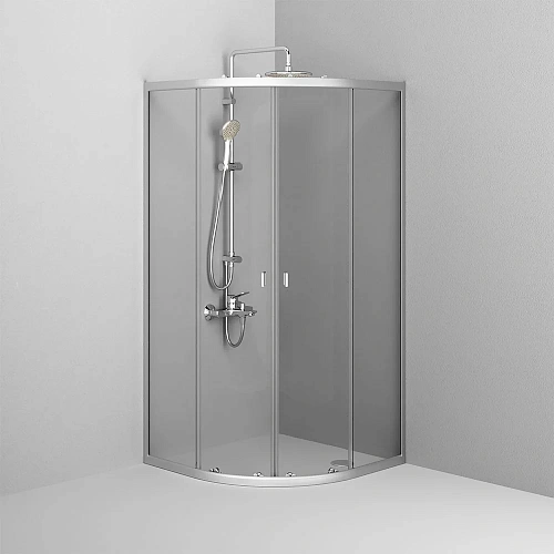 Душевой уголок AM.PM X-Joy Twin Slide W88G-205-090MT 90x90 без поддона, профиль матовый хром, стекло Душевой уголок AM.PM X-Joy Twin Slide W88G-205-090MT 90x90 без поддона, профиль матовый хром, стекло