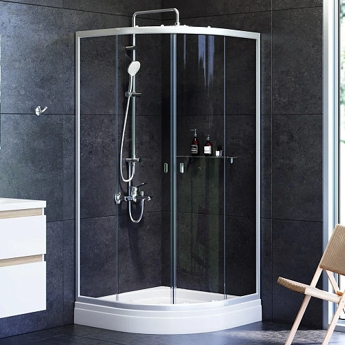 Душевой уголок AM.PM X-Joy Twin Slide W88G-205-090MT 90x90 без поддона, профиль матовый хром, стекло Душевой уголок AM.PM X-Joy Twin Slide W88G-205-090MT 90x90 без поддона, профиль матовый хром, стекло