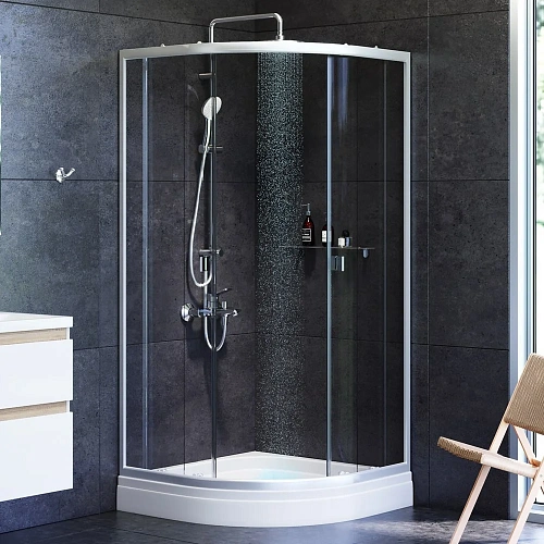 Душевой уголок AM.PM X-Joy Twin Slide W88G-205-090MT 90x90 без поддона, профиль матовый хром, стекло Душевой уголок AM.PM X-Joy Twin Slide W88G-205-090MT 90x90 без поддона, профиль матовый хром, стекло