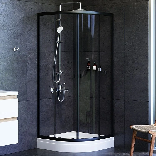 Душевой уголок AM.PM X-Joy W88E-205-080BT64 Twin Slide c поддоном, 80x80, профиль черный Душевой уголок AM.PM X-Joy W88E-205-080BT64 Twin Slide c поддоном, 80x80, профиль черный