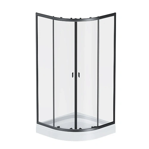 Душевой уголок AM.PM X-Joy W88E-205-080BT64 Twin Slide c поддоном, 80x80, профиль черный Душевой уголок AM.PM X-Joy W88E-205-080BT64 Twin Slide c поддоном, 80x80, профиль черный