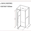 Душевой уголок Black&White S818 CC (1000х800х1950) 8181000CC Душевой уголок Black&White S818 CC (1000х800х1950) 8181000CC