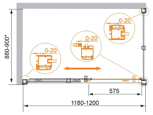 Душевой уголок CEZARES ANIMA-W-AH-1-120/90-C-Cr 120x90см стекло прозрачное, профиль хром Душевой уголок CEZARES ANIMA-W-AH-1-120/90-C-Cr 120x90см стекло прозрачное, профиль хром