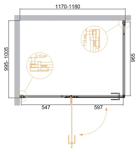 Душевой уголок CEZARES BELLAGIO-AH-1-120/100-C-BORO 120x100см стекло прозрачное, профиль брашированное золото Душевой уголок CEZARES BELLAGIO-AH-1-120/100-C-BORO 120x100см стекло прозрачное, профиль брашированное золото