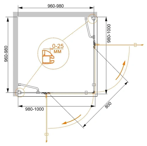 Душевой уголок CEZARES BERGAMO-W-A-2-100-C-Cr 100x100см стекло прозрачное, профиль хром Душевой уголок CEZARES BERGAMO-W-A-2-100-C-Cr 100x100см стекло прозрачное, профиль хром