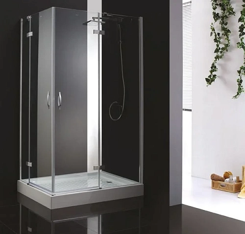 Душевой уголок CEZARES BERGAMO-W-AH-2-100/90-C-Cr-R 100x90см стекло прозрачное, профиль хром Душевой уголок CEZARES BERGAMO-W-AH-2-100/90-C-Cr-R 100x90см стекло прозрачное, профиль хром