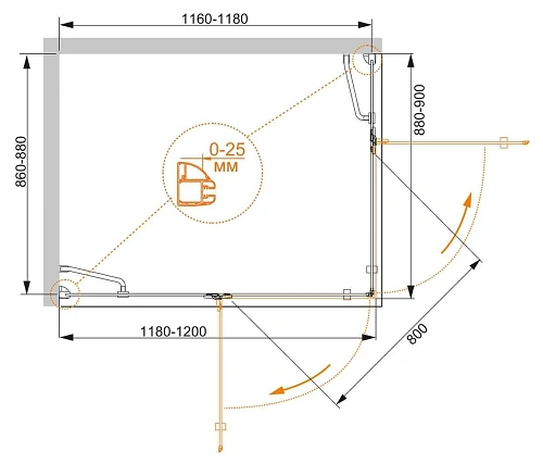 Душевой уголок CEZARES BERGAMO-W-AH-2-120/90-C-Cr-L 120x90см стекло прозрачное, профиль хром Душевой уголок CEZARES BERGAMO-W-AH-2-120/90-C-Cr-L 120x90см стекло прозрачное, профиль хром