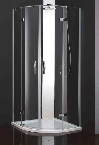 Душевой уголок CEZARES BERGAMO-W-R-2-90-ARCO-C-Cr-IV 90x90см стекло прозрачное, профиль хром Душевой уголок CEZARES BERGAMO-W-R-2-90-ARCO-C-Cr-IV 90x90см стекло прозрачное, профиль хром