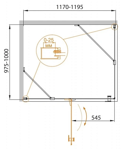 Душевой уголок Cezares Crystal-S AH1 (120x100) (левый) прозрачное стекло CRYSTAL-S-AH-1-120/100-C-Cr-L Душевой уголок Cezares Crystal-S AH1 (120x100) (левый) прозрачное стекло CRYSTAL-S-AH-1-120/100-C-Cr-L