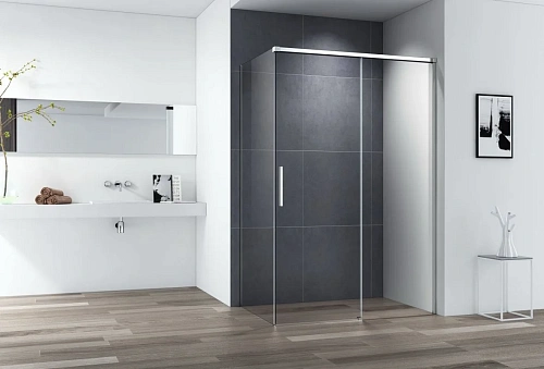 Душевой уголок CEZARES DUET SOFT-AH-1-150/100-C-Cr 150x100см стекло прозрачное, профиль хром Душевой уголок CEZARES DUET SOFT-AH-1-150/100-C-Cr 150x100см стекло прозрачное, профиль хром