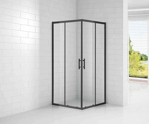 Душевой уголок CEZARES ECO-O-A-2-90-C-NERO 90x90см стекло прозрачное, профиль черный Душевой уголок CEZARES ECO-O-A-2-90-C-NERO 90x90см стекло прозрачное, профиль черный