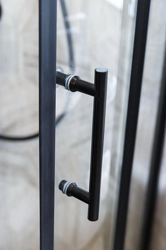 Душевой уголок CEZARES ECO-O-R-2-100-C-NERO 100x100см стекло прозрачное, профиль черный Душевой уголок CEZARES ECO-O-R-2-100-C-NERO 100x100см стекло прозрачное, профиль черный