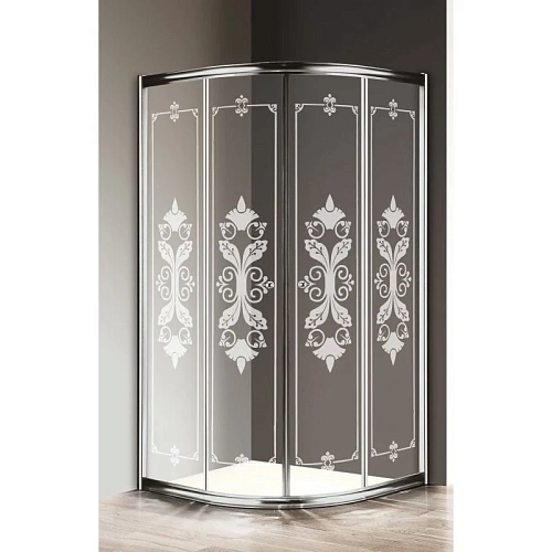Душевой уголок Cezares Giubileo Scorrevole R2 (80x80) прозрачное стекло с матовым узором бронза GIUBILEO-R-2-80-SCORREVOLE-CP-Br Душевой уголок Cezares Giubileo Scorrevole R2 (80x80) прозрачное стекло с матовым узором бронза GIUBILEO-R-2-80-SCORREVOLE-CP-Br