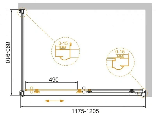 Душевой уголок CEZARES GIUBILEO-AH-1-120/90-SCORREVOLE-CP-Br 120x90см стекло с узором, профиль бронза Душевой уголок CEZARES GIUBILEO-AH-1-120/90-SCORREVOLE-CP-Br 120x90см стекло с узором, профиль бронза