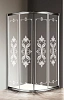Душевой уголок CEZARES GIUBILEO-R-2-80-SCORREVOLE-CP-Cr 80x80см стекло с узором, профиль хром