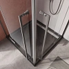 Душевой уголок CEZARES LINER-A-2-90-C-GM 90x90см стекло прозрачное, профиль оружейная сталь Душевой уголок CEZARES LINER-A-2-90-C-GM 90x90см стекло прозрачное, профиль оружейная сталь
