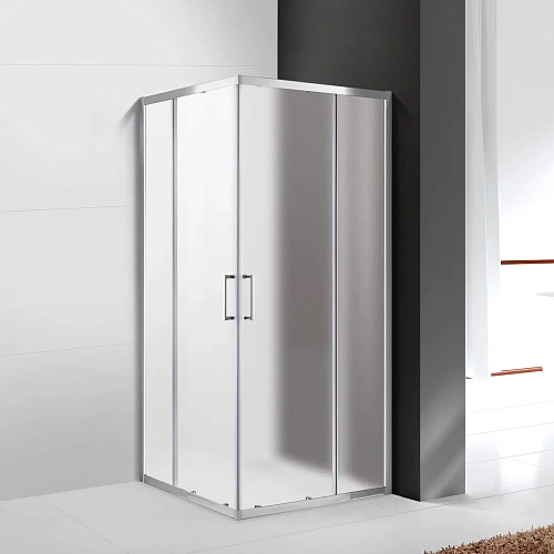 Душевой уголок CEZARES MOLVENO-A-2-90-P-Cr 90x90см стекло рифленое, профиль хром Душевой уголок CEZARES MOLVENO-A-2-90-P-Cr 90x90см стекло рифленое, профиль хром