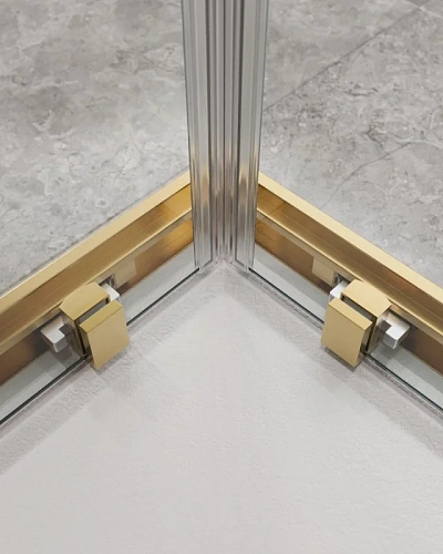 Душевой уголок CEZARES MOLVENO-A-22-90+30-C-BORO-IV цвет профиля брашированное золото стекло прозрачное 1200x1200 мм Душевой уголок CEZARES MOLVENO-A-22-90+30-C-BORO-IV цвет профиля брашированное золото стекло прозрачное 1200x1200 мм