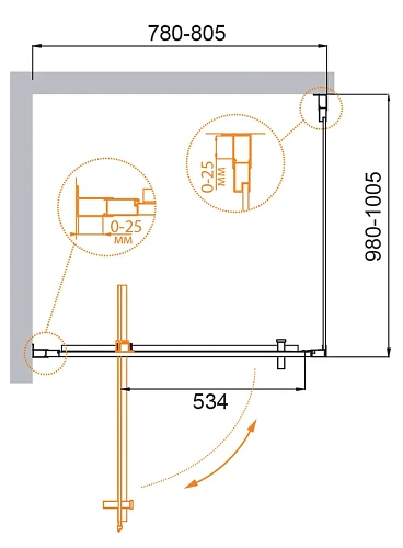 Душевой уголок CEZARES MOLVENO-AH-1-80/100-C-Cr-IV 80x100см стекло прозрачное, профиль хром Душевой уголок CEZARES MOLVENO-AH-1-80/100-C-Cr-IV 80x100см стекло прозрачное, профиль хром
