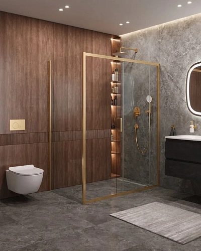 Душевой уголок CEZARES MOLVENO-AH-11-150/90-C-BORO-IV цвет профиля брашированное золото стекло прозрачное 1500x900 мм Душевой уголок CEZARES MOLVENO-AH-11-150/90-C-BORO-IV цвет профиля брашированное золото стекло прозрачное 1500x900 мм