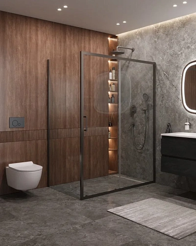 Душевой уголок CEZARES MOLVENO-AH-11-160/90-C-GM-IV цвет профиля оружейная сталь стекло прозрачное 1600x900 мм Душевой уголок CEZARES MOLVENO-AH-11-160/90-C-GM-IV цвет профиля оружейная сталь стекло прозрачное 1600x900 мм