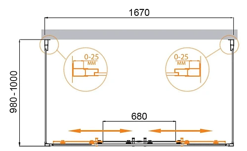 Душевой уголок CEZARES MOLVENO-AH-2/2-170/100-C-Cr-IV цвет профиля хром стекло прозрачное 1700x1000 мм Душевой уголок CEZARES MOLVENO-AH-2/2-170/100-C-Cr-IV цвет профиля хром стекло прозрачное 1700x1000 мм