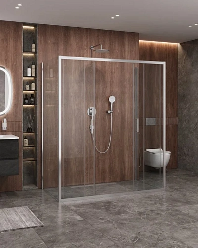 Душевой уголок CEZARES MOLVENO-AH-2/2-170/90-C-Cr-IV цвет профиля хром стекло прозрачное 1700x900 мм Душевой уголок CEZARES MOLVENO-AH-2/2-170/90-C-Cr-IV цвет профиля хром стекло прозрачное 1700x900 мм