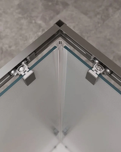 Душевой уголок CEZARES MOLVENO-AH-21-90+20-P-GM цвет профиля оружейная сталь стекло рифленое 1100x900 мм Душевой уголок CEZARES MOLVENO-AH-21-90+20-P-GM цвет профиля оружейная сталь стекло рифленое 1100x900 мм