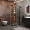 Душевой уголок CEZARES MOLVENO-AH-21-90+30-C-GM-IV цвет профиля оружейная сталь стекло прозрачное 1200x900 мм Душевой уголок CEZARES MOLVENO-AH-21-90+30-C-GM-IV цвет профиля оружейная сталь стекло прозрачное 1200x900 мм