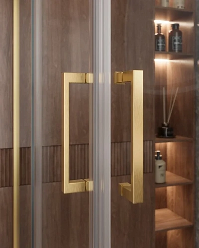 Душевой уголок CEZARES MOLVENO-AH-22-120/110-C-BORO-IV цвет профиля брашированное золото стекло прозрачное 1200x1100 мм Душевой уголок CEZARES MOLVENO-AH-22-120/110-C-BORO-IV цвет профиля брашированное золото стекло прозрачное 1200x1100 мм