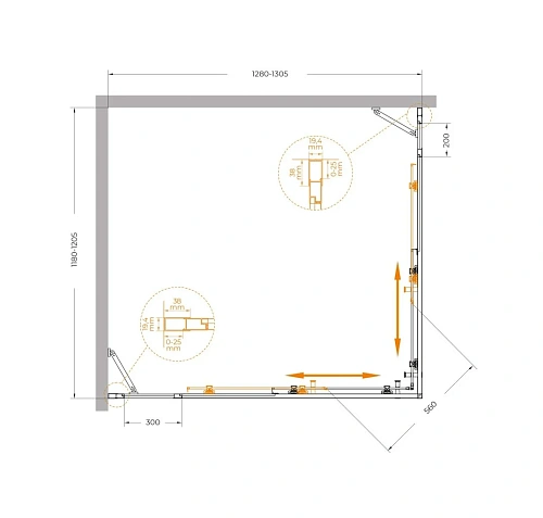 Душевой уголок CEZARES MOLVENO-AH-22-130/120-C-Cr-IV УГЛОВОЙ 130x120см стекло прозрачное, профиль хром Душевой уголок CEZARES MOLVENO-AH-22-130/120-C-Cr-IV УГЛОВОЙ 130x120см стекло прозрачное, профиль хром