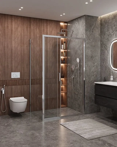 Душевой уголок CEZARES MOLVENO-AHF-31-120/80-C-CR-IV цвет профиля хром стекло прозрачное 1200x800 мм Душевой уголок CEZARES MOLVENO-AHF-31-120/80-C-CR-IV цвет профиля хром стекло прозрачное 1200x800 мм