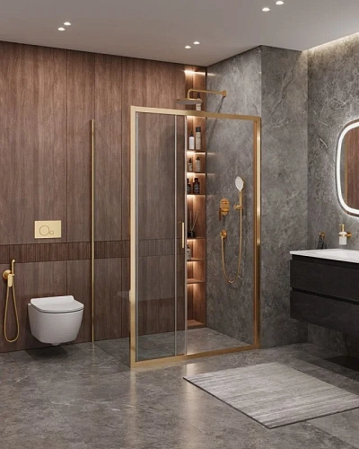 Душевой уголок CEZARES MOLVENO-AHF-31-120/90-C-BORO-IV цвет профиля брашированное золото стекло прозрачное 1200x900 мм Душевой уголок CEZARES MOLVENO-AHF-31-120/90-C-BORO-IV цвет профиля брашированное золото стекло прозрачное 1200x900 мм