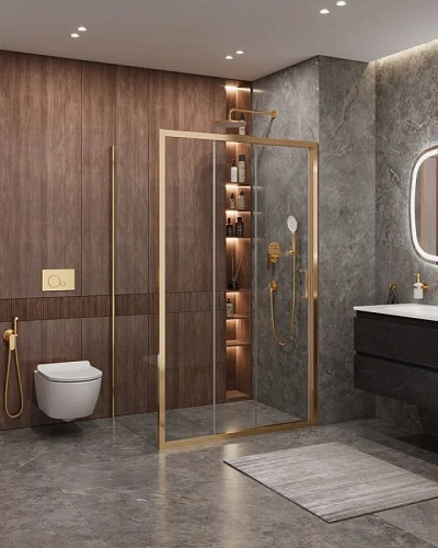 Душевой уголок CEZARES MOLVENO-AHF-31-120/90-C-BORO-IV цвет профиля брашированное золото стекло прозрачное 1200x900 мм Душевой уголок CEZARES MOLVENO-AHF-31-120/90-C-BORO-IV цвет профиля брашированное золото стекло прозрачное 1200x900 мм