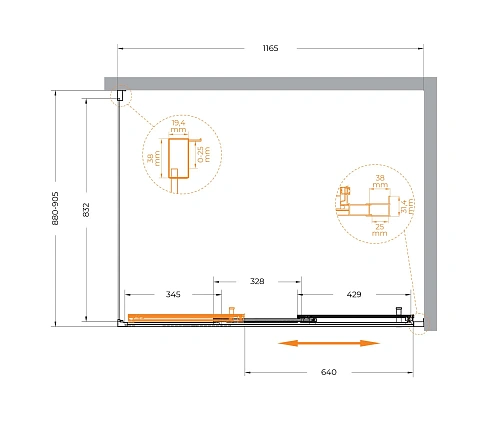 Душевой уголок CEZARES MOLVENO-AHF-31-120/90-C-GM-IV цвет профиля оружейная сталь стекло прозрачное 1200x900 мм Душевой уголок CEZARES MOLVENO-AHF-31-120/90-C-GM-IV цвет профиля оружейная сталь стекло прозрачное 1200x900 мм