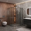 Душевой уголок CEZARES MOLVENO-R-11-90+20-C-GM-IV цвет профиля оружейная сталь стекло прозрачное 1100x1100 мм Душевой уголок CEZARES MOLVENO-R-11-90+20-C-GM-IV цвет профиля оружейная сталь стекло прозрачное 1100x1100 мм
