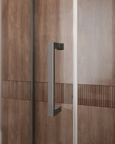 Душевой уголок CEZARES MOLVENO-R-11-90+20-C-GM-IV цвет профиля оружейная сталь стекло прозрачное 1100x1100 мм Душевой уголок CEZARES MOLVENO-R-11-90+20-C-GM-IV цвет профиля оружейная сталь стекло прозрачное 1100x1100 мм