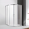 Душевой уголок CEZARES MOLVENO-R-22-80+20-P-Cr 100x100см стекло рифленое, профиль хром