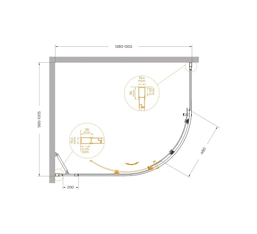 Душевой уголок CEZARES MOLVENO-RH-1-120/100-C-Cr-IV 120x100см стекло прозрачное, профиль хром Душевой уголок CEZARES MOLVENO-RH-1-120/100-C-Cr-IV 120x100см стекло прозрачное, профиль хром