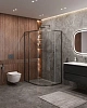 Душевой уголок CEZARES MOLVENO-RH-1-120/90-C-GM-IV цвет профиля оружейная сталь стекло прозрачное 1200x900 мм