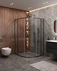 Душевой уголок CEZARES MOLVENO-RH-11-120/110-C-GM-IV цвет профиля оружейная сталь стекло прозрачное 1200x1100 мм