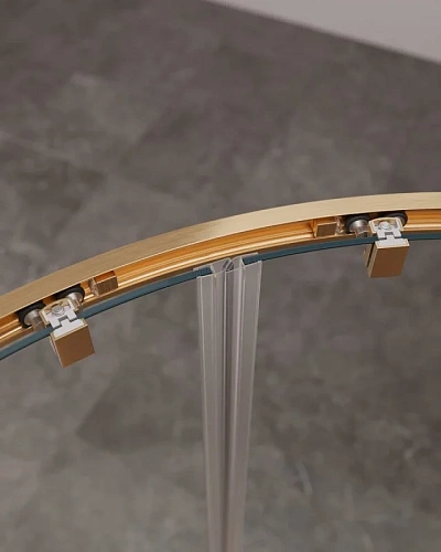 Душевой уголок CEZARES MOLVENO-RH-2-130/100-C-BORO-IV цвет профиля брашированное золото стекло прозрачное 1300x1000 мм Душевой уголок CEZARES MOLVENO-RH-2-130/100-C-BORO-IV цвет профиля брашированное золото стекло прозрачное 1300x1000 мм