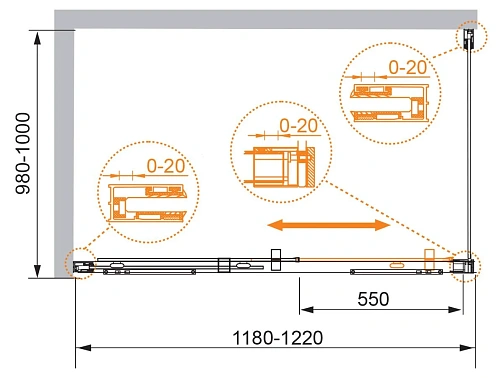Душевой уголок CEZARES PREMIER-SOFT-W-AH-1-120/100-C-Cr-IV 120x100см стекло прозрачное, профиль хром Душевой уголок CEZARES PREMIER-SOFT-W-AH-1-120/100-C-Cr-IV 120x100см стекло прозрачное, профиль хром