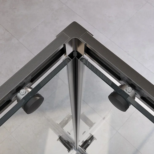 Душевой уголок CEZARES RELAX-304-A-2-90-C-GM 90x90см стекло прозрачное, профиль оружейная сталь Душевой уголок CEZARES RELAX-304-A-2-90-C-GM 90x90см стекло прозрачное, профиль оружейная сталь