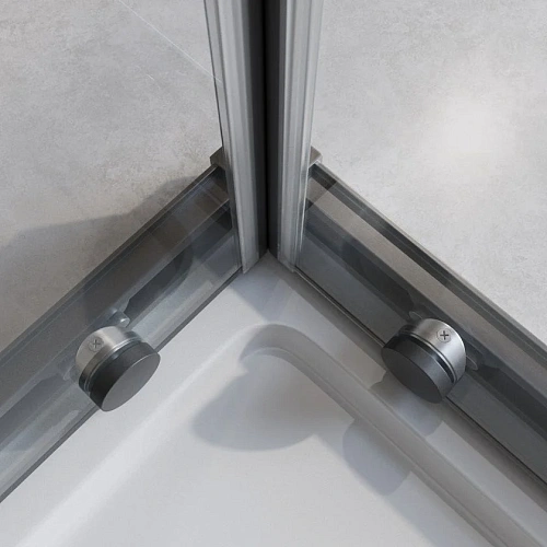 Душевой уголок CEZARES RELAX-304-A-2-90-C-GM 90x90см стекло прозрачное, профиль оружейная сталь Душевой уголок CEZARES RELAX-304-A-2-90-C-GM 90x90см стекло прозрачное, профиль оружейная сталь