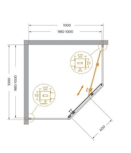 Душевой уголок CEZARES RELAX-304-P-1-100-C-CR 100x100см стекло прозрачное, профиль хром Душевой уголок CEZARES RELAX-304-P-1-100-C-CR 100x100см стекло прозрачное, профиль хром