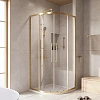 Душевой уголок CEZARES RELAX-304-R-2-90-C-BORO 90x90см стекло прозрачное, профиль брашированное золото Душевой уголок CEZARES RELAX-304-R-2-90-C-BORO 90x90см стекло прозрачное, профиль брашированное золото