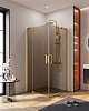 Душевой уголок CEZARES SLIDER-A-2-100/110-BR-BORO 100-110x100-110см стекло тонированное (бронза), профиль брашированное золото